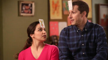 Andy Samberg and Melissa Fumero in "Brooklyn Nine-Nine"