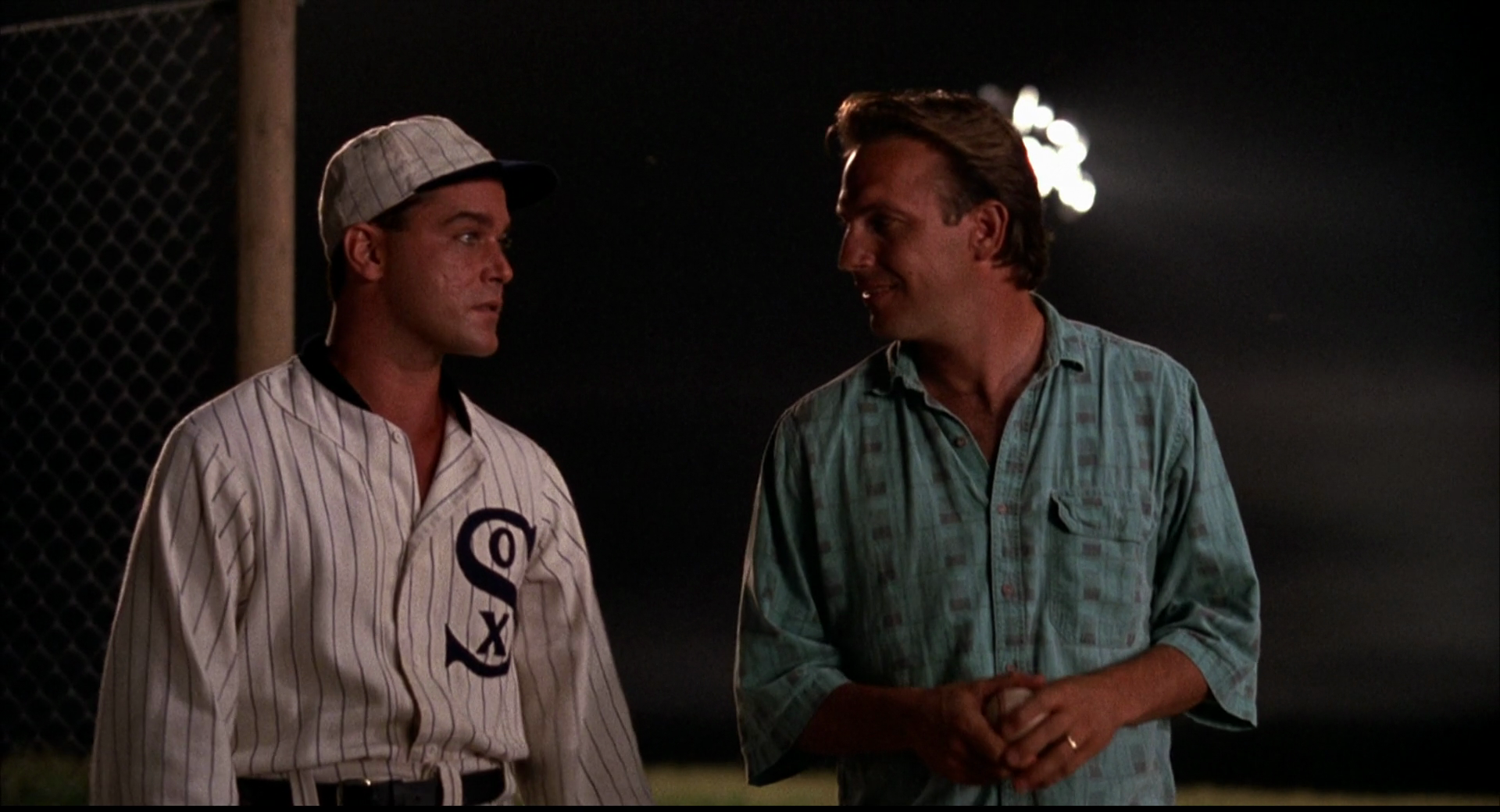 Ray Liotta and Kevin Costner in "Field of Dreams"