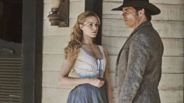 Evan Rachel Wood and James Marsden in "Westworld" from HBO Productions.