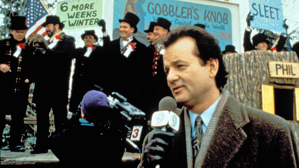 Bill Murray as Phil Conners in Groundhog Day.