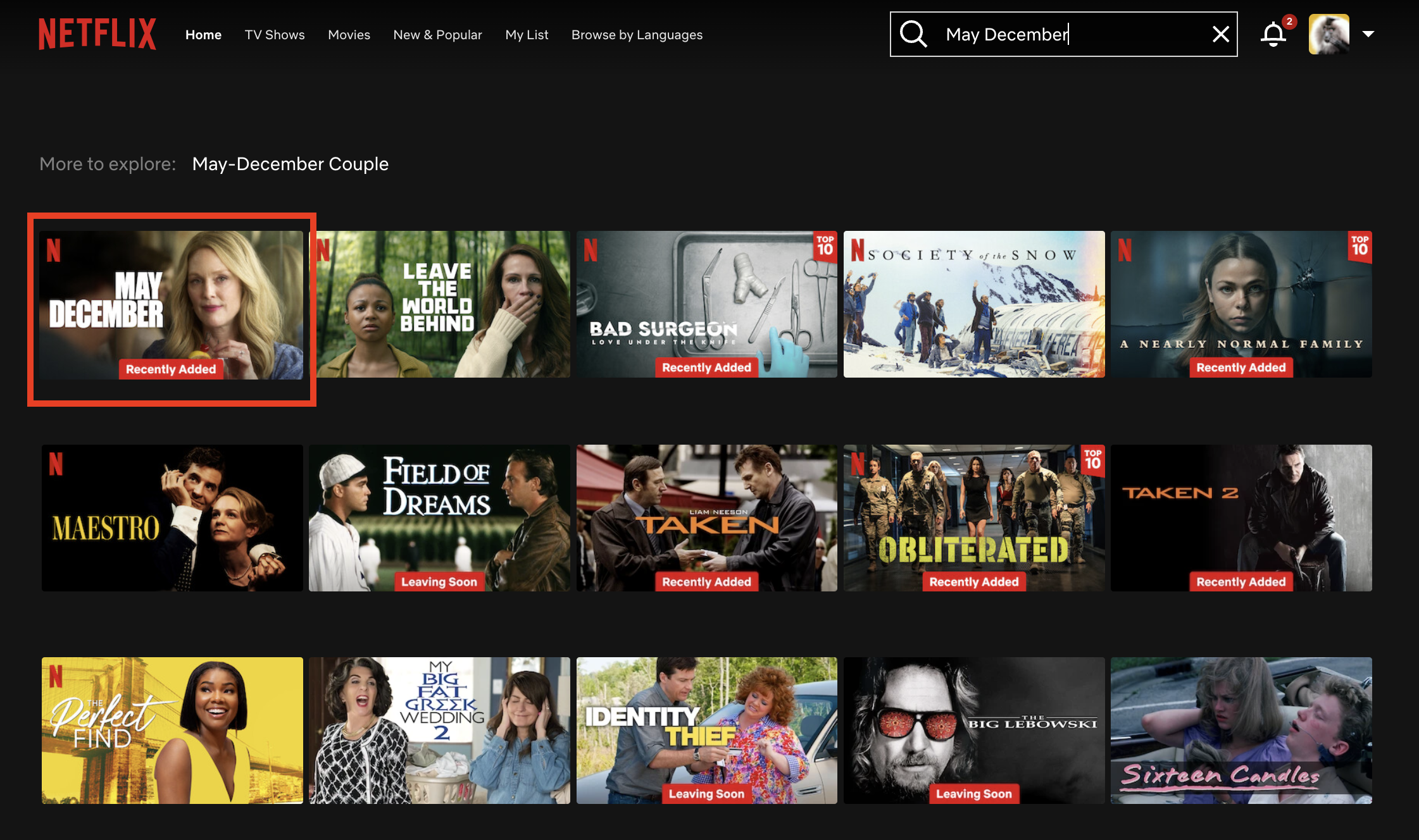 May December on Netflix