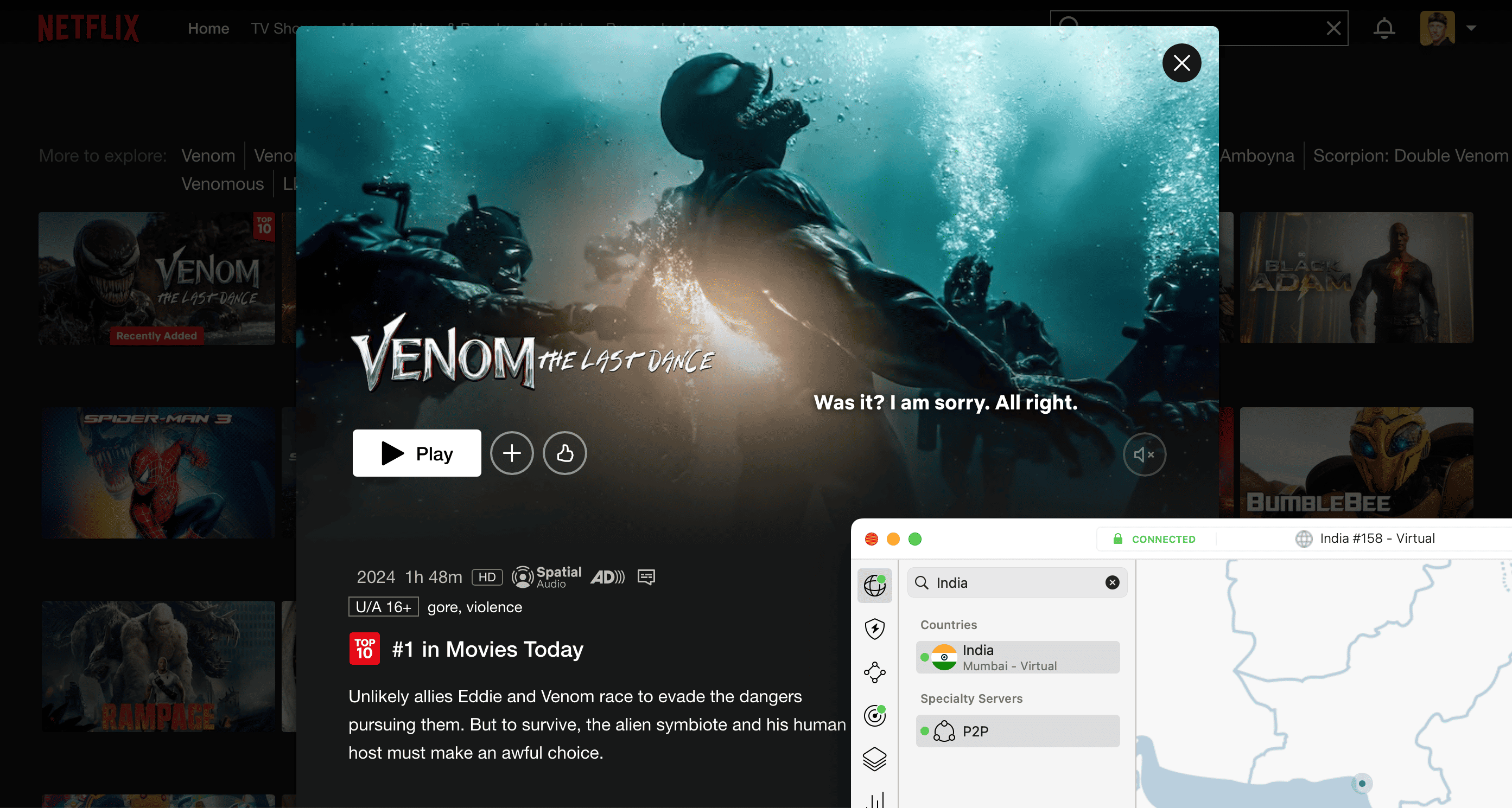 How to watch Venom: The Last Dance on Netflix - UpNext by Reelgood - What Country Can I Watch Venom On Netflix