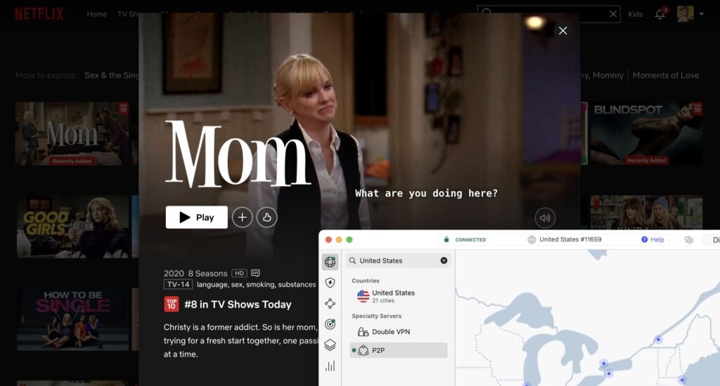 Is Mom tv series on Netflix