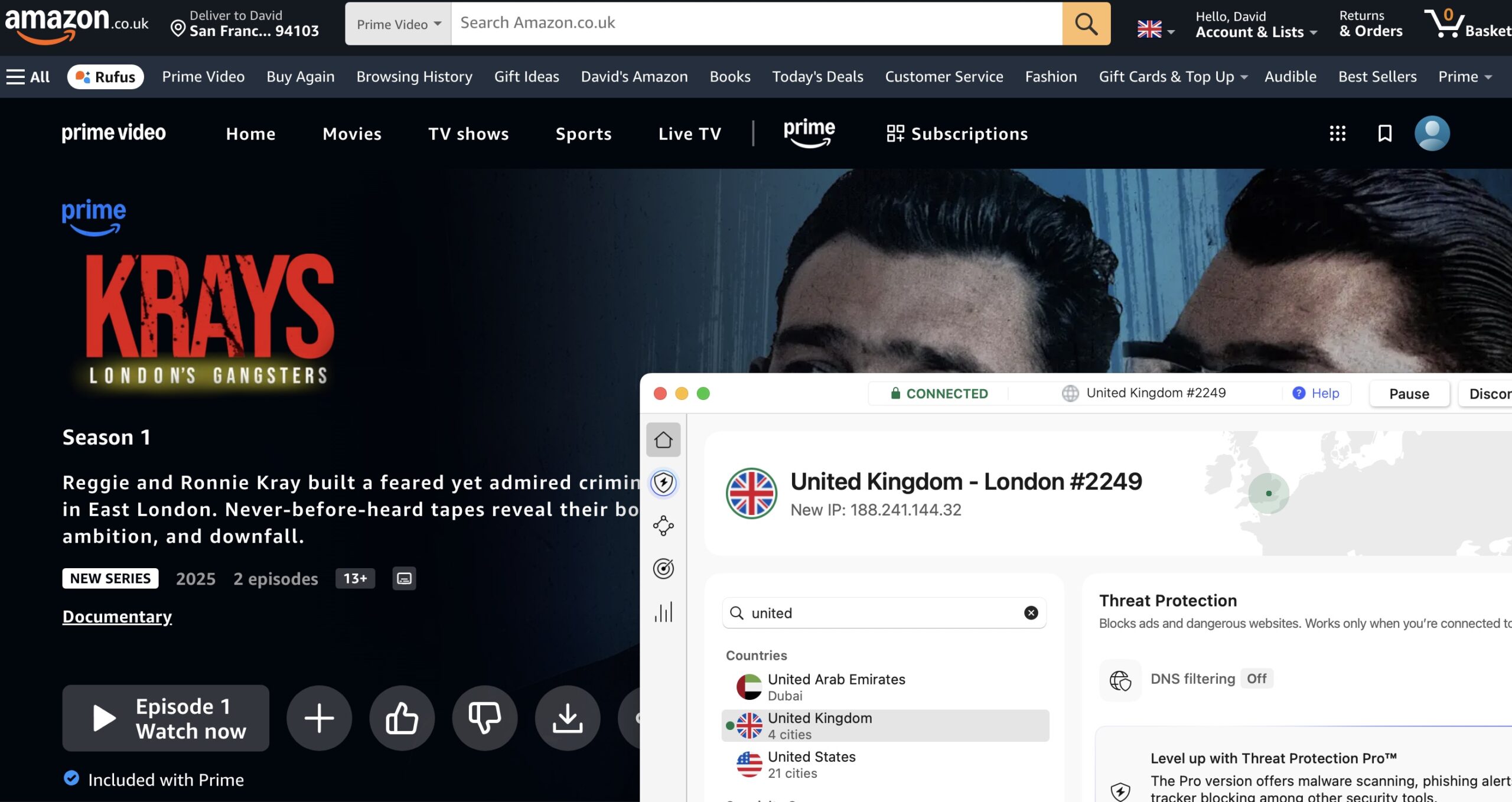 How to watch Krays London’s Gangsters in the US UpNext
