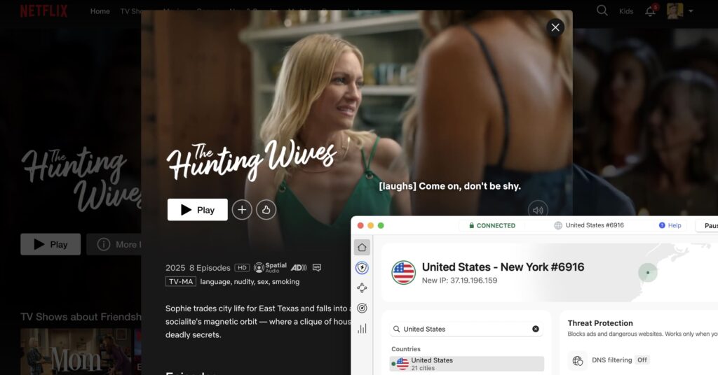 Is The Hunting Wives on Netflix