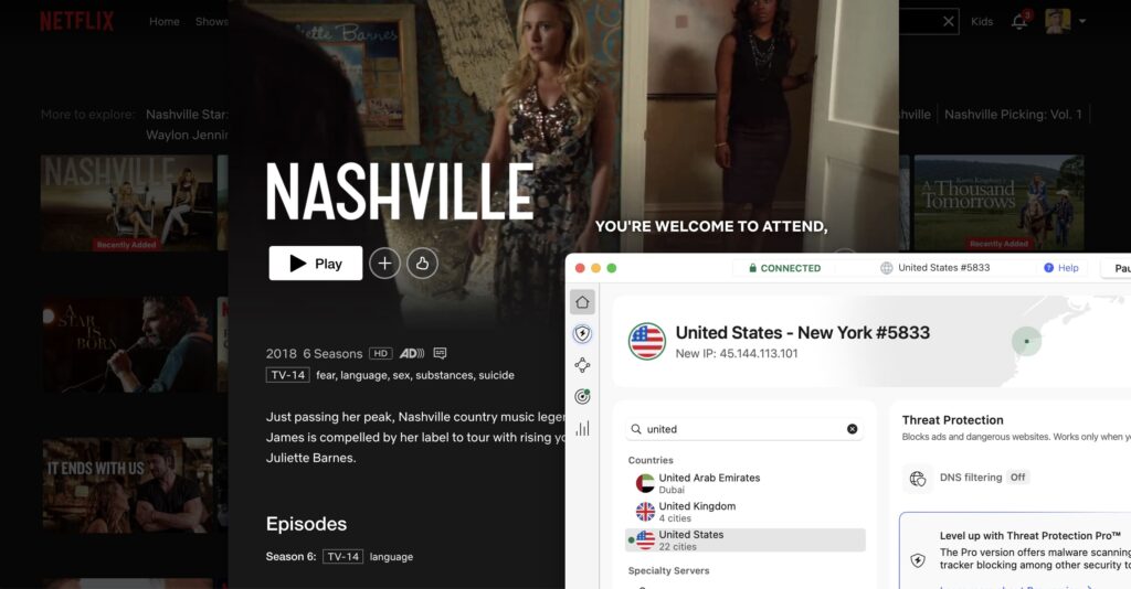 How to watch Nashville on Netflix