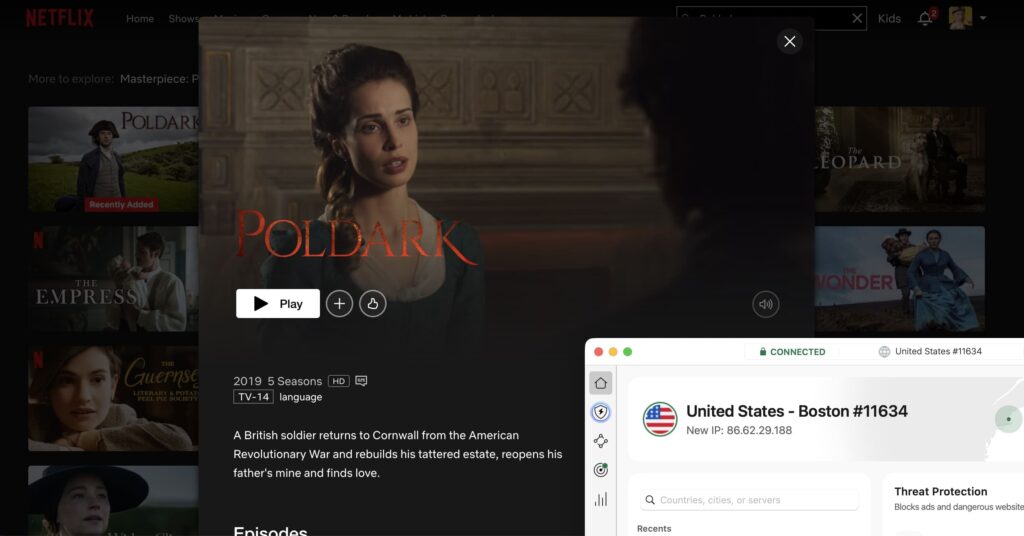 How to watch Poldark on Netflix
