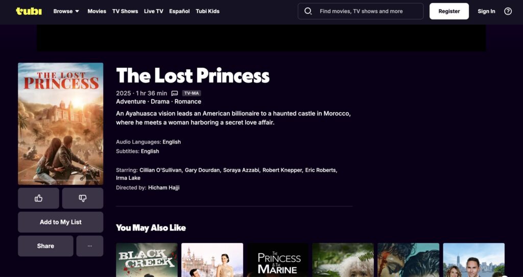 How to watch The Lost Princess movie