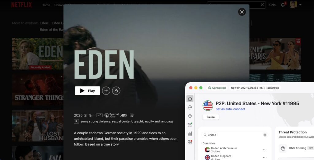 How to watch Eden 2024 on Netflix