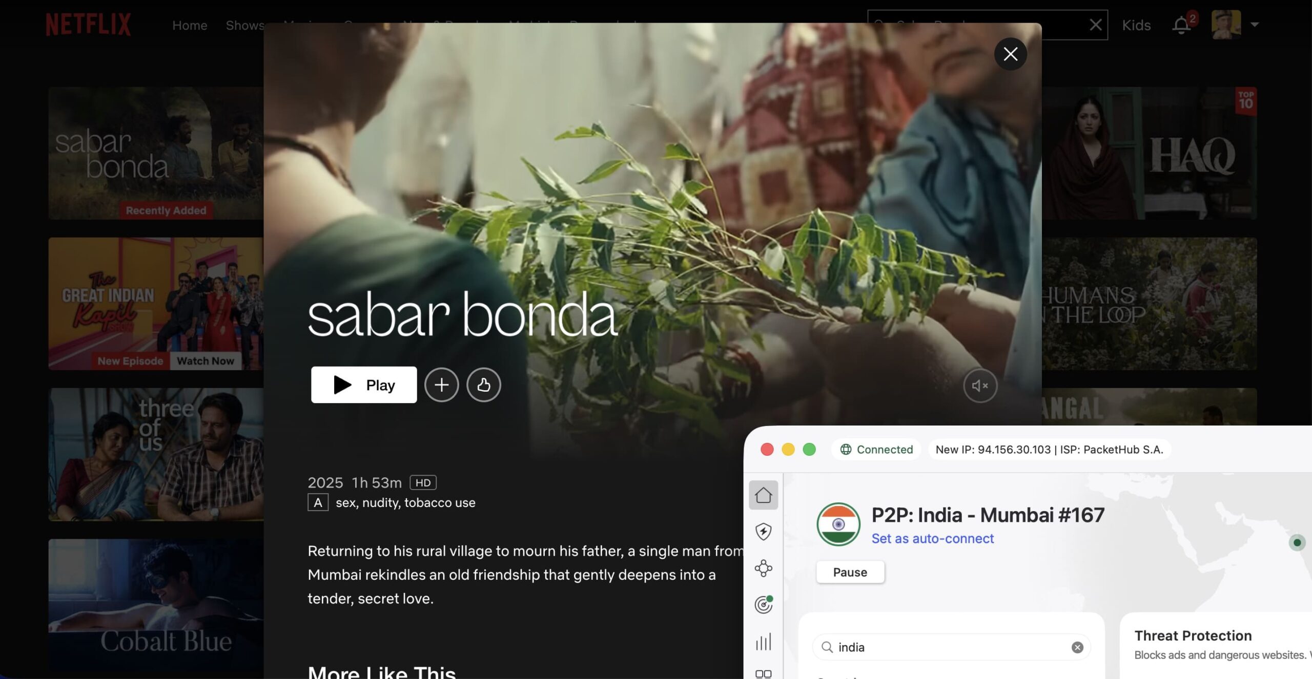 How to watch Sabar Bonda on Netflix