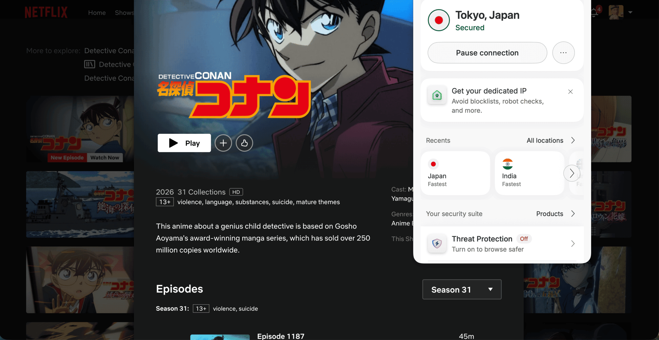 How to watch Detective Conan on Netflix