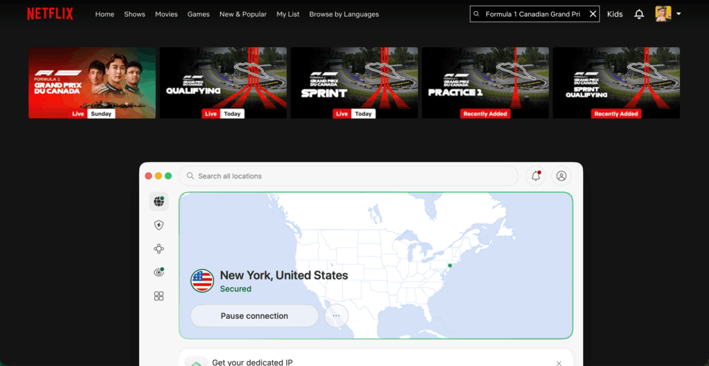 How to watch F1 Canada on Netflix from anywhere