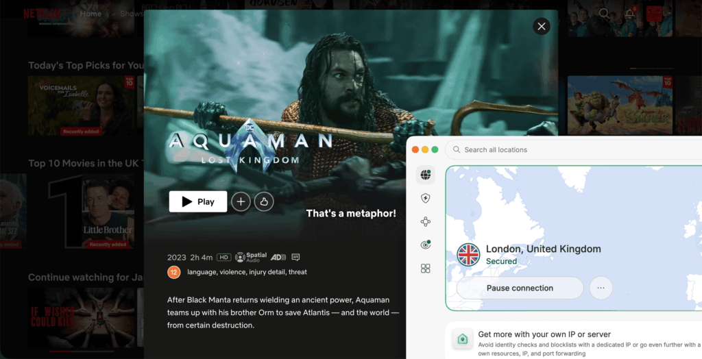 How to watch Aquaman and the Lost Kingdom on Netflix