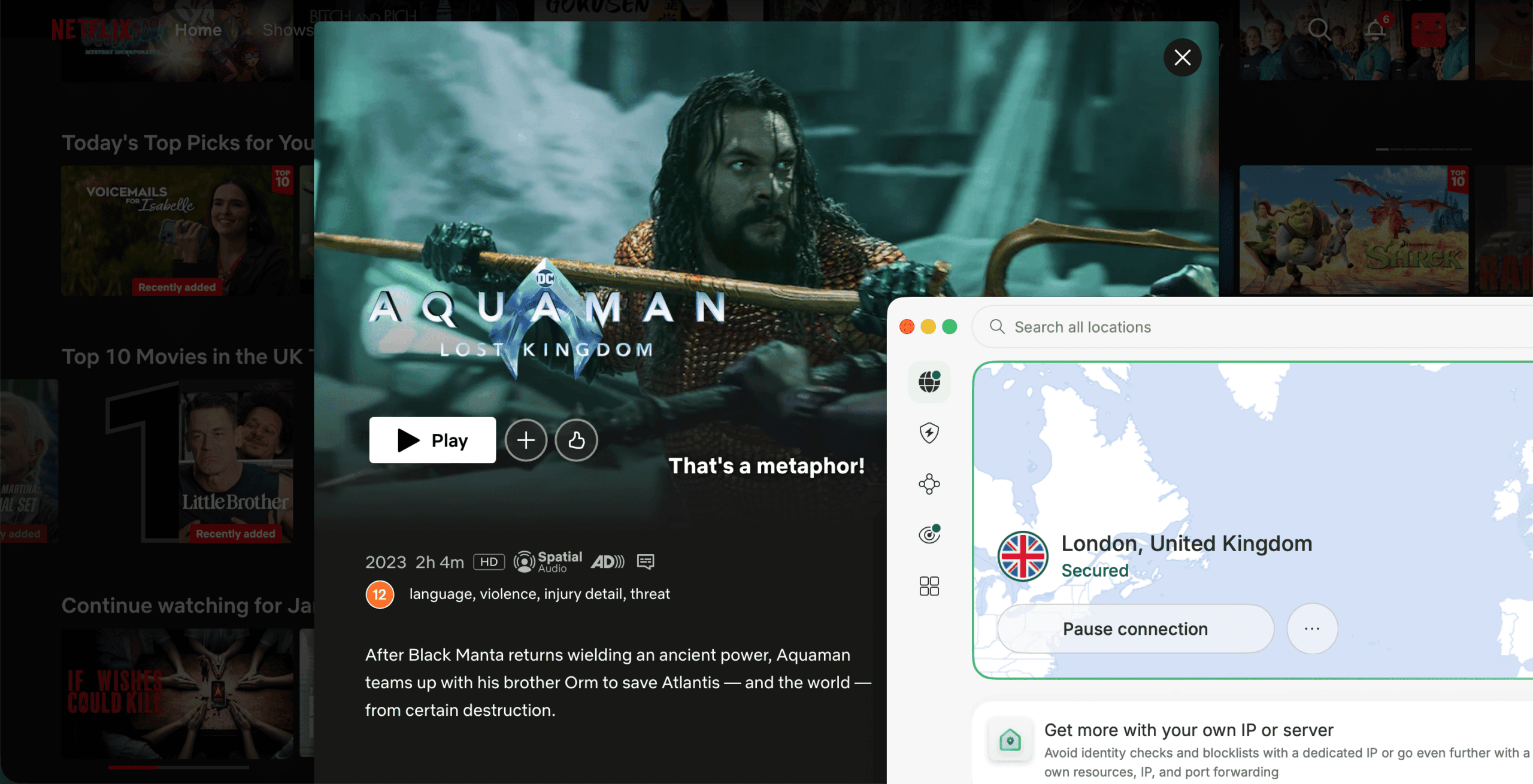 How to watch Aquaman and the Lost Kingdom on Netflix
