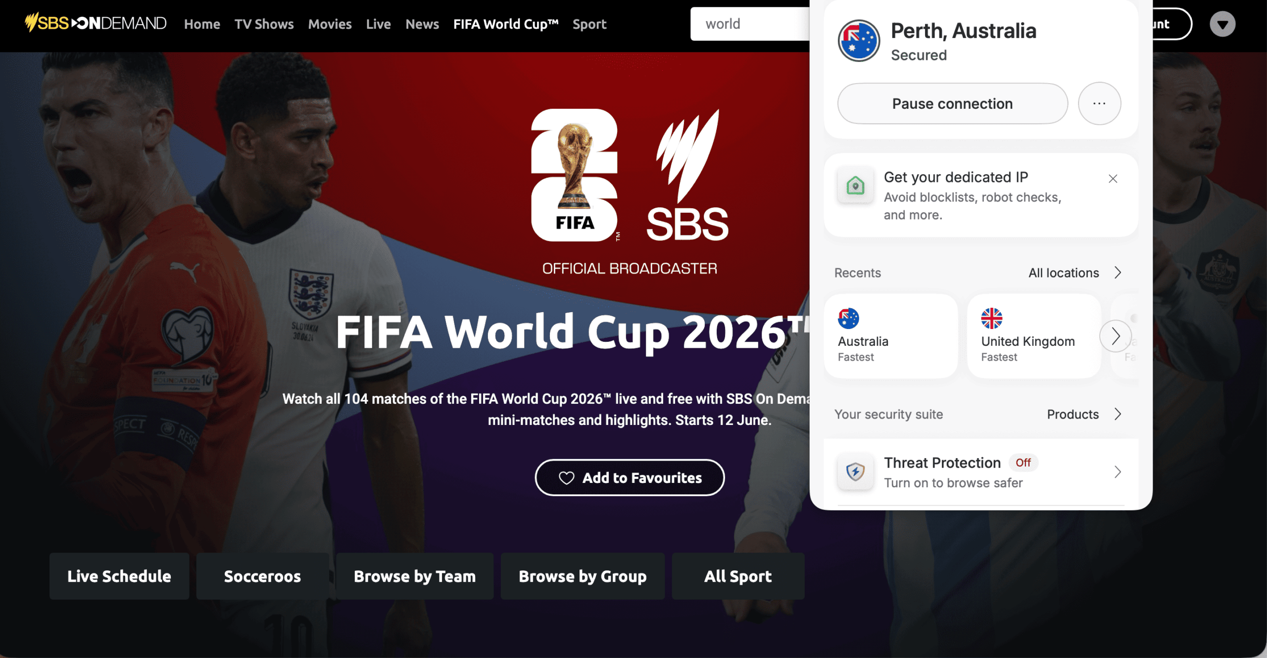 Where to watch FIFA World Cup 2026 for free
